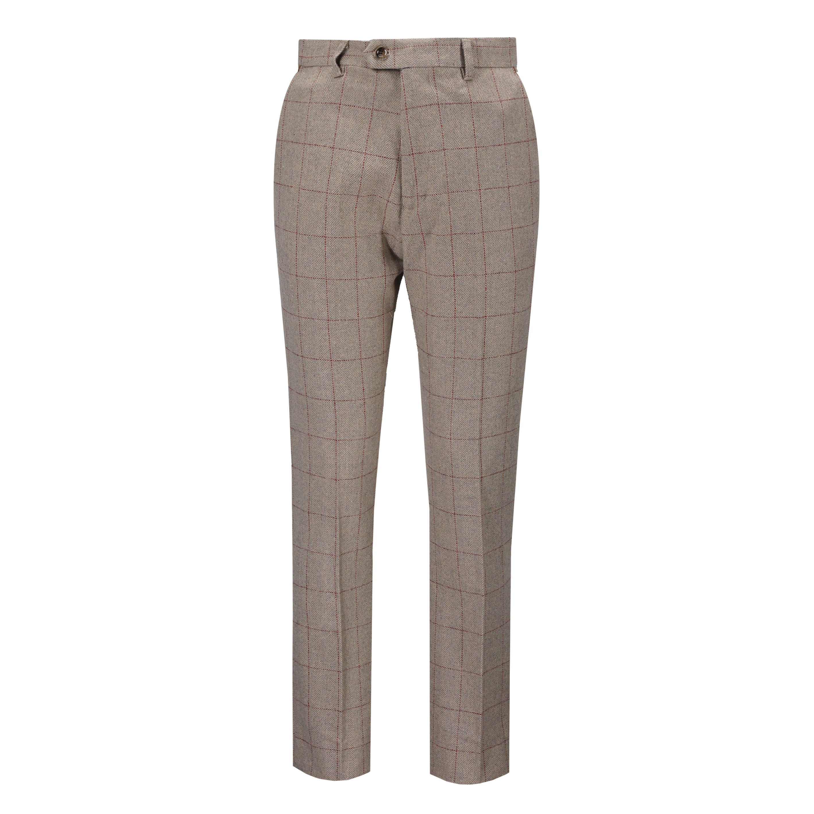 Tan hot sale checkered trousers